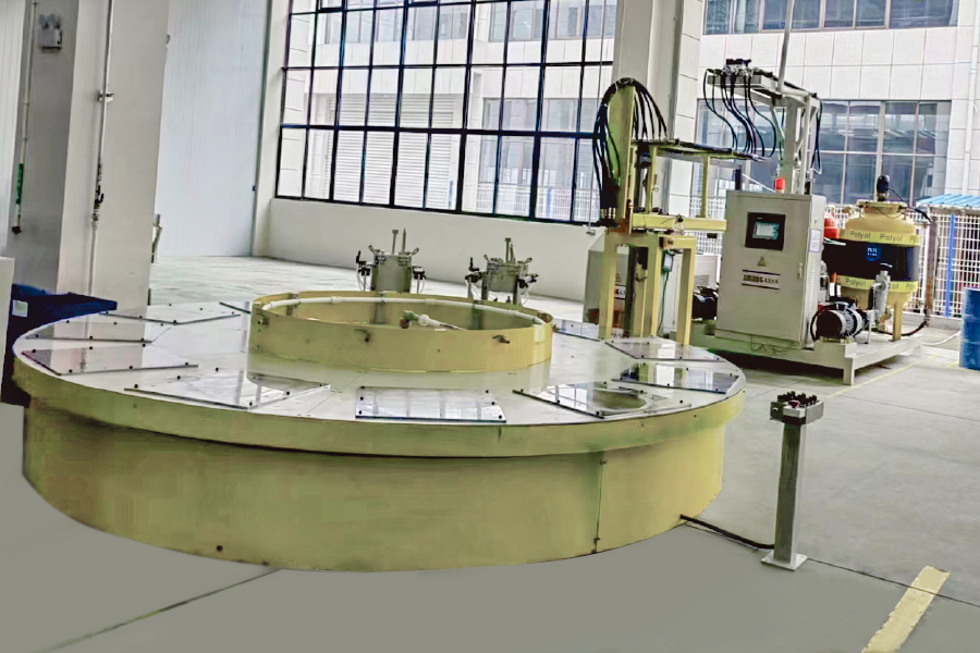 Turntable spumam iniectio apparatus productio linea Turntable spumam iniectio apparatus productio linea